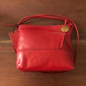 Red Leather Margot Crossbody Purse